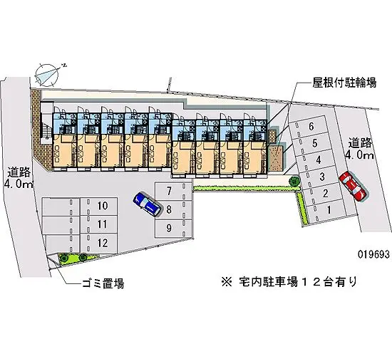 ★手数料０円★高崎市新町　月極駐車場（LP）